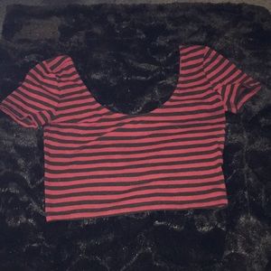 Forever 21 striped crop top